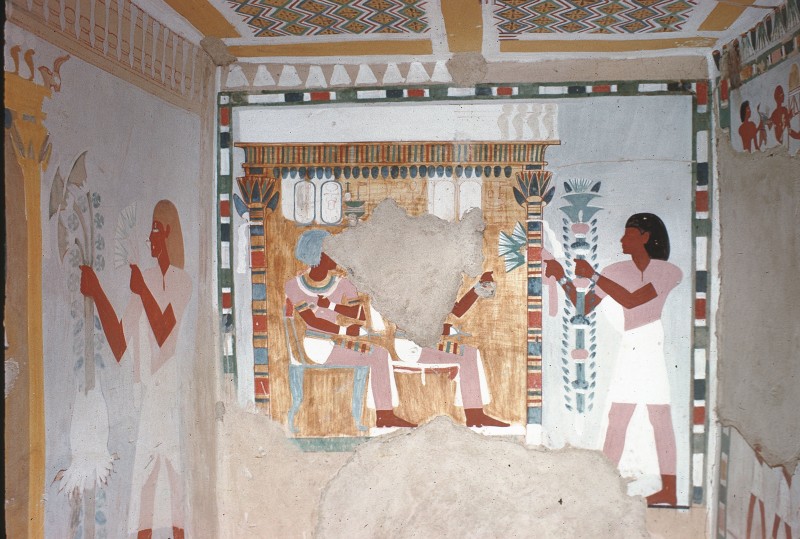 Neferronpet opfert dem Pharao und dessen Gemahlin